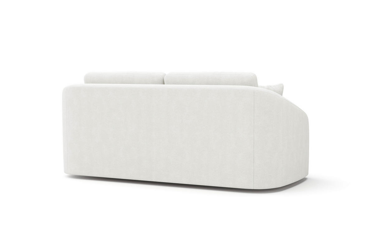 2,5-SITZER Mikrofaser Weiß  - Schwarz/Weiß, MODERN, Kunststoff/Textil (196/88/107cm) - Sit & More