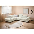 ECKSOFA in Webstoff Beige  - Beige/Schwarz, Design, Textil/Metall (235/280cm) - Hom`in