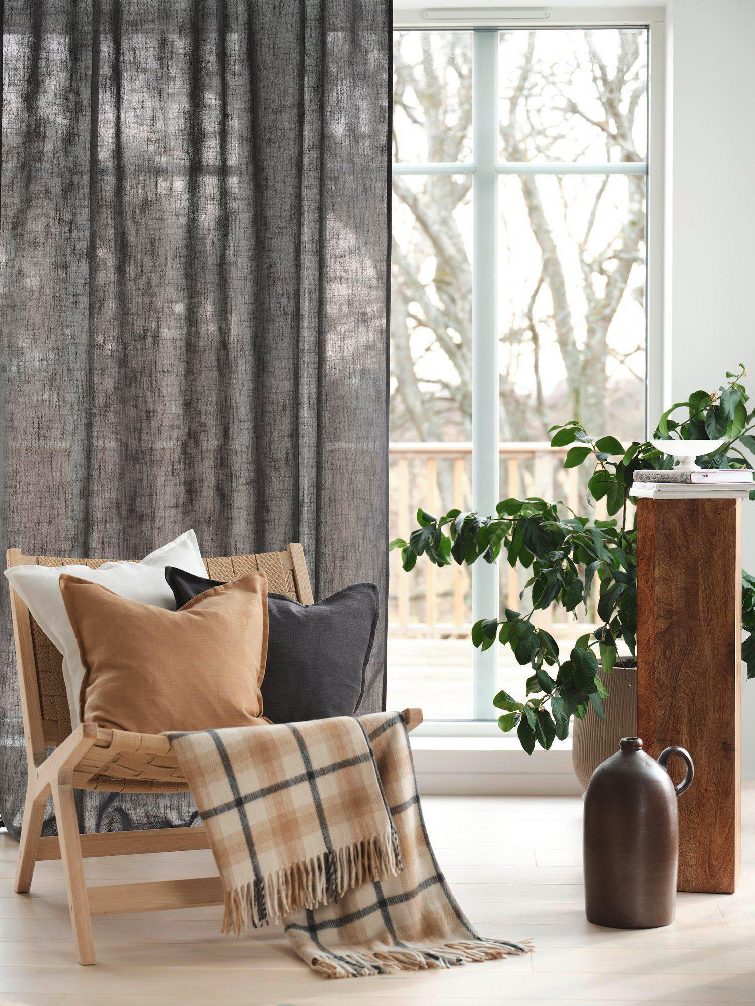 FERTIGVORHANG  blickdicht   145/260 cm 2 Stück  - Grau, Basics, Textil (145/260cm) - Svanefors