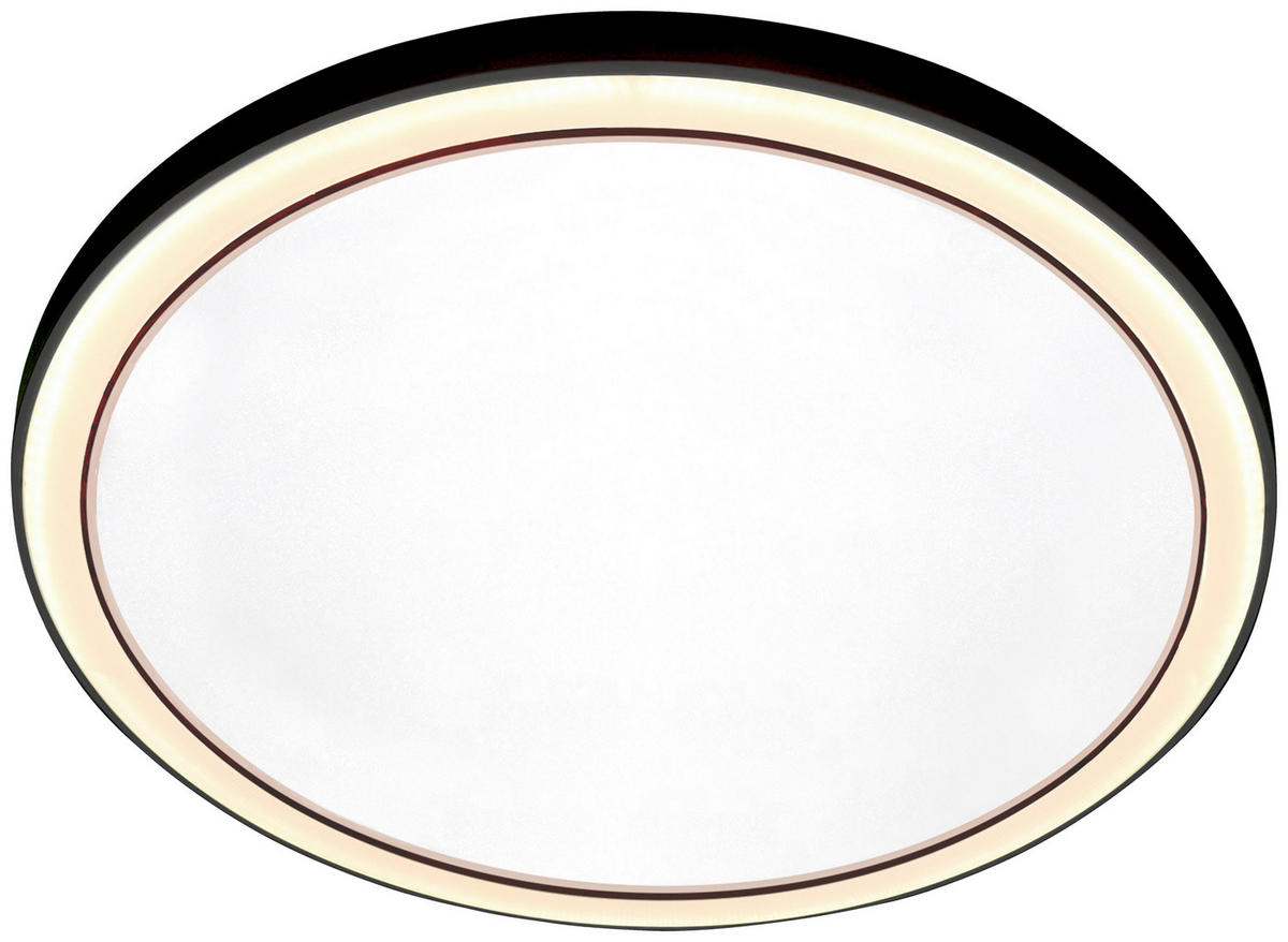 LED-DECKENLEUCHTE 48/4 cm   - Schwarz, KONVENTIONELL, Metall (48/4cm) - BOPP