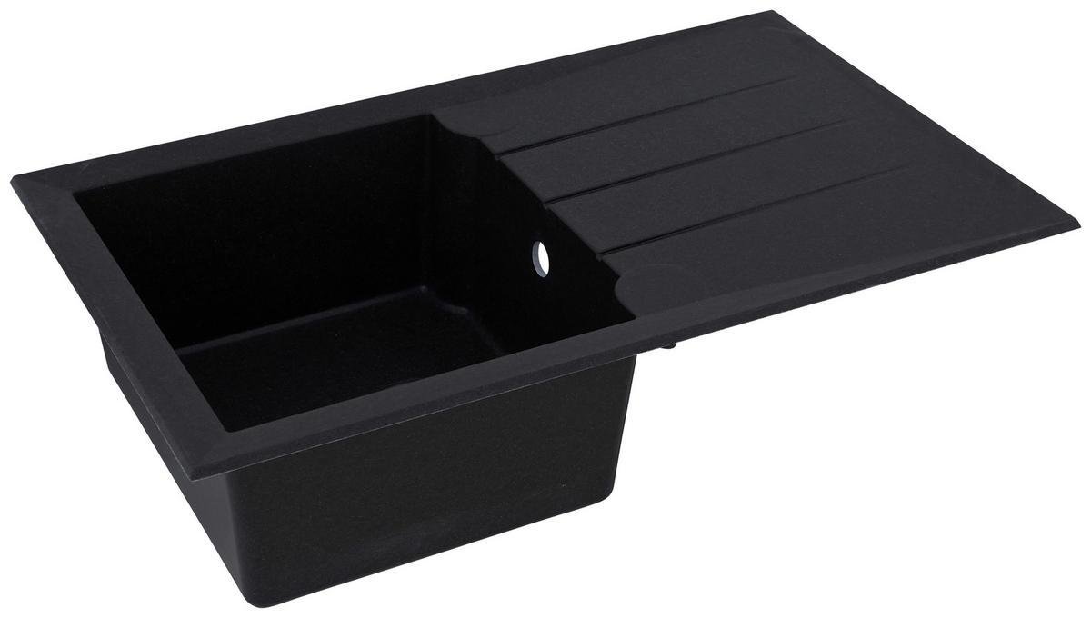 SPÜLE 1712ALINEO81X50S  - Schwarz, Trend, Stein (81/21/50cm) - Respekta