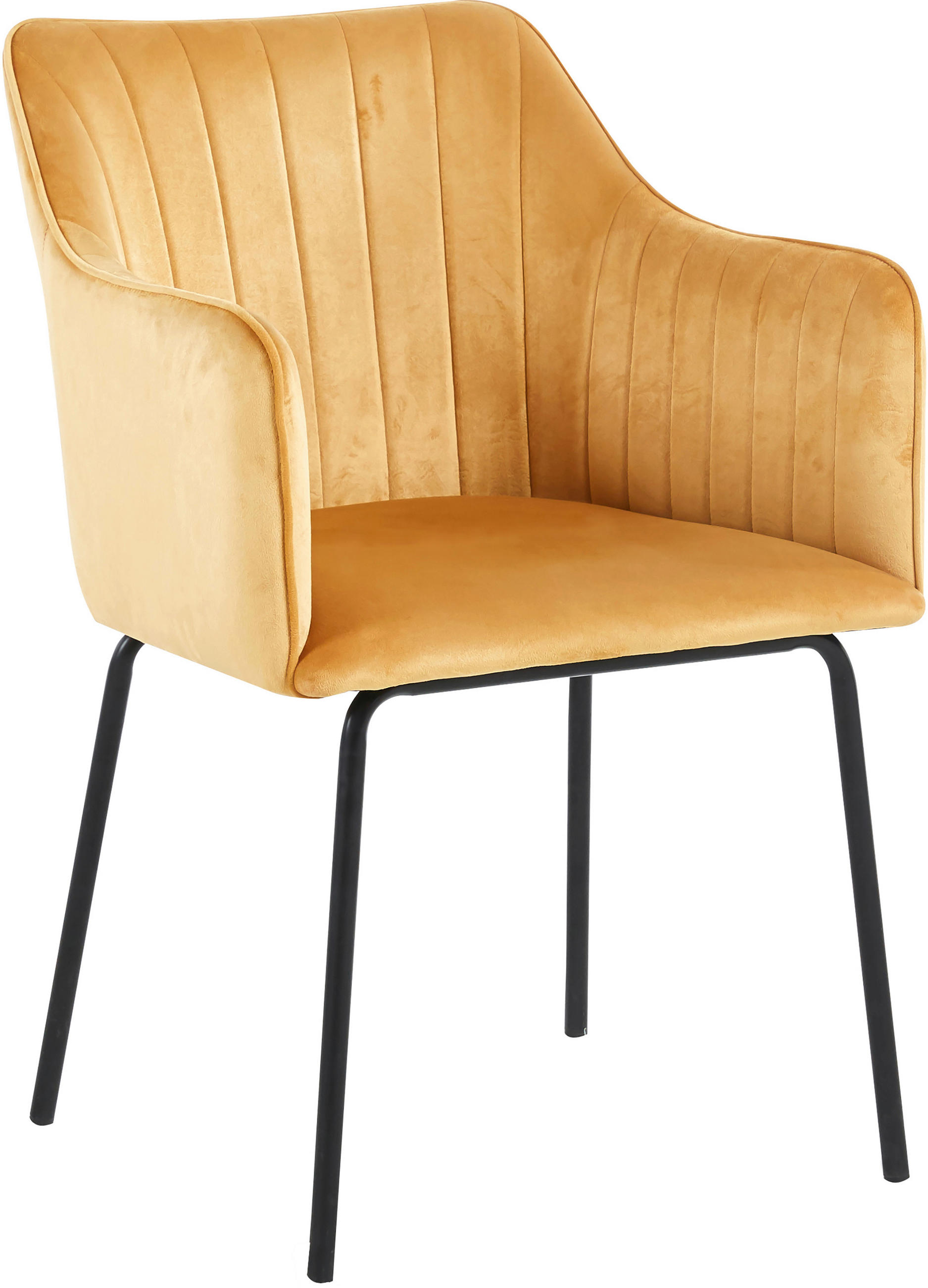 STOL MED ARMSTÖD SET 6 styck järn  - brun/svart, Design, metall/trämaterial (48,5/84/48cm) - MID.YOU