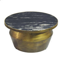 COUCHTISCH rund Goldfarben  - Goldfarben, Design, Stein/Metall (60/31/60cm) - Livetastic