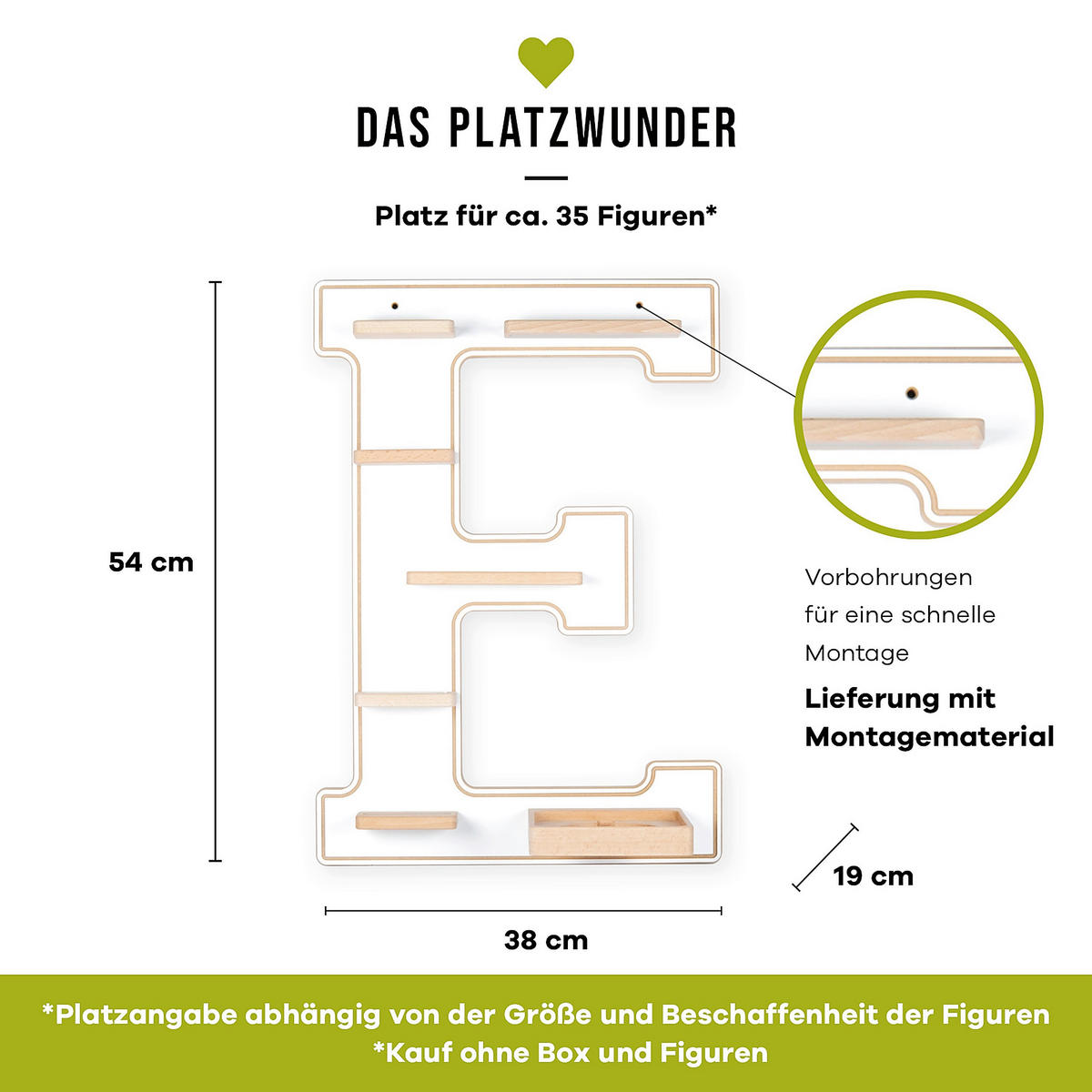 KINDERREGAL Weiß  - Weiß, MODERN, Holzwerkstoff (38/54/19cm) - MID.YOU