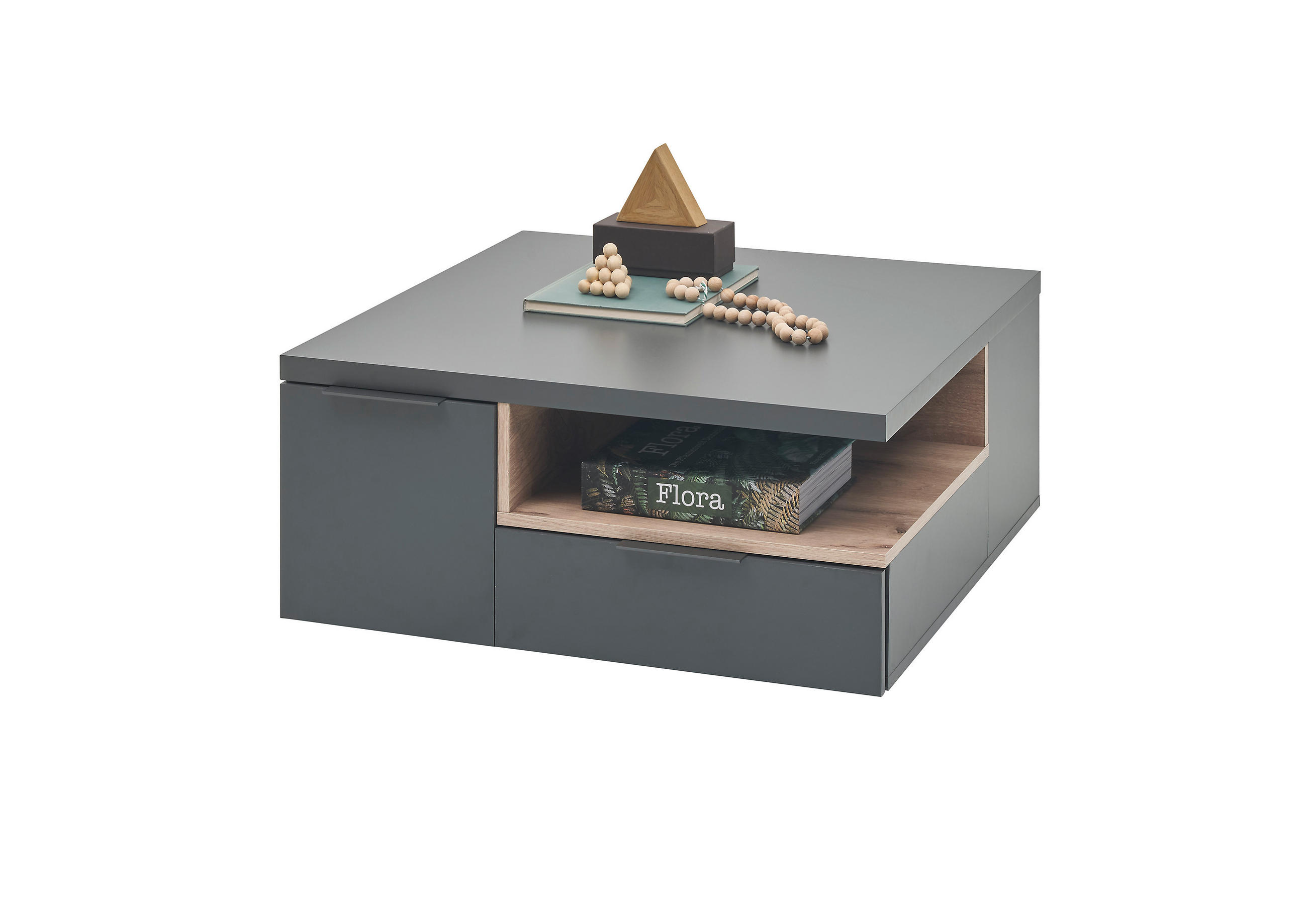 COUCHTISCH quadratisch Grau  - Grau, Design, Holzwerkstoff (80/35/80cm) - MID.YOU