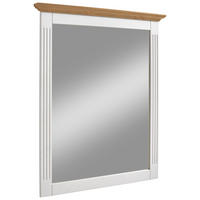 WANDSPIEGEL 79/101/6 cm    in rechteckig  - Laugenfarbig/Weiß, ROMANTIK / LANDHAUS, Glas/Holz (79/101/6cm) - Boxxx