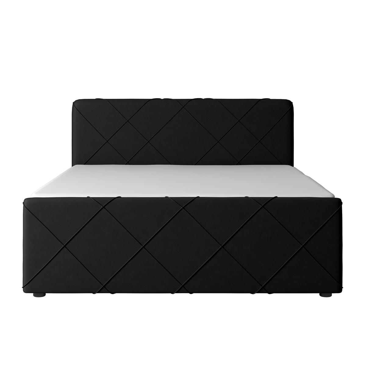 BOXSPRINGBETT 180/200 cm  in Schwarz  - Schwarz, Modern, Holz/Textil (180/200cm) - MID.YOU