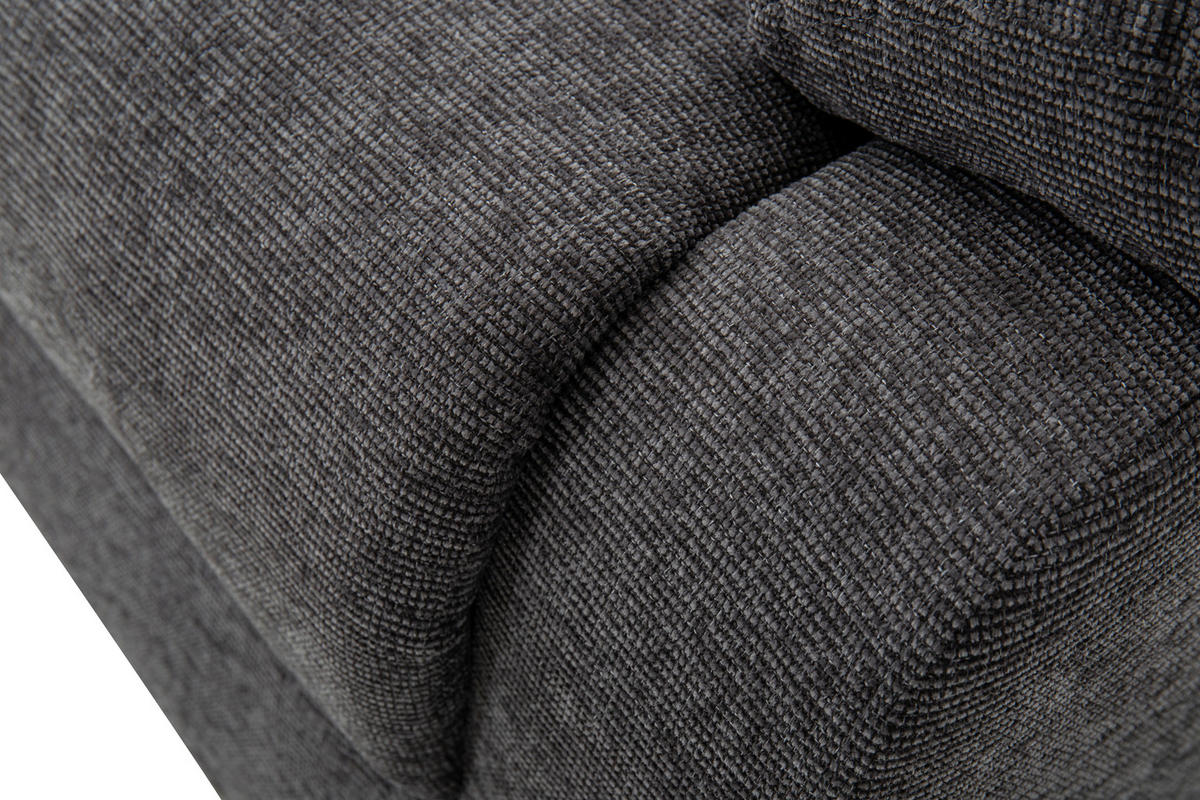 SITZGARNITUR VERONA Leinenoptik Dunkelgrau  - Dunkelgrau/Schwarz, Design, Kunststoff/Textil (84,5/133,5/100,5/92cm) - Livetastic