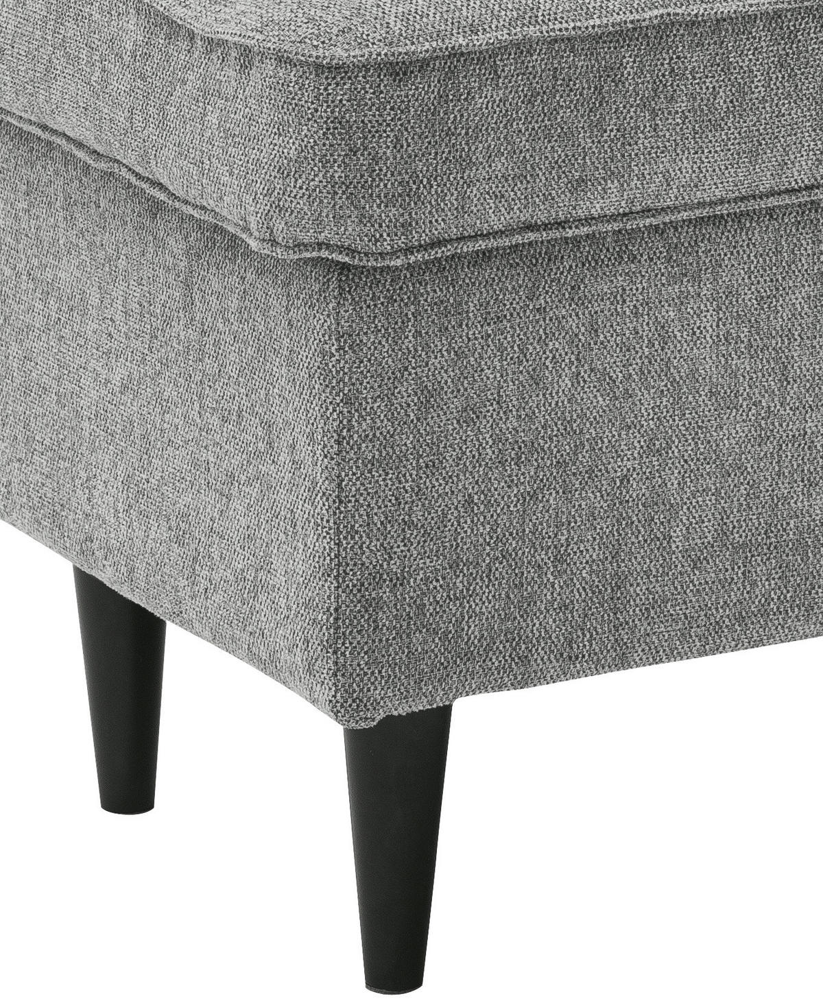 HOCKER Webstoff Grau  - Schwarz/Grau, Basics, Textil (63/43/42cm) - MID.YOU