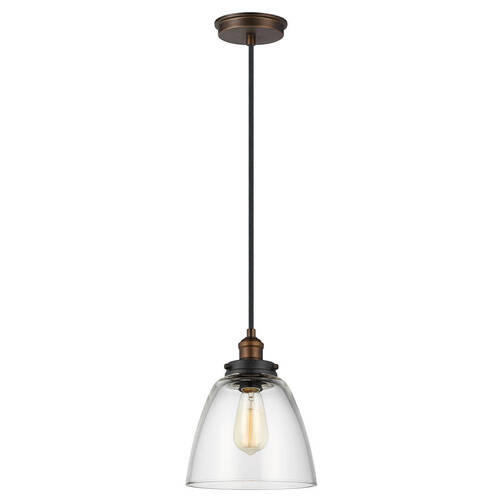 SVJETILJKA VISEĆA  22.8/31.3 cm      Elstead Baskin  - boje mjeda/boje cinka, Konvencionalno, staklo/metal (22.8/31.3cm) - Elstead Lighting