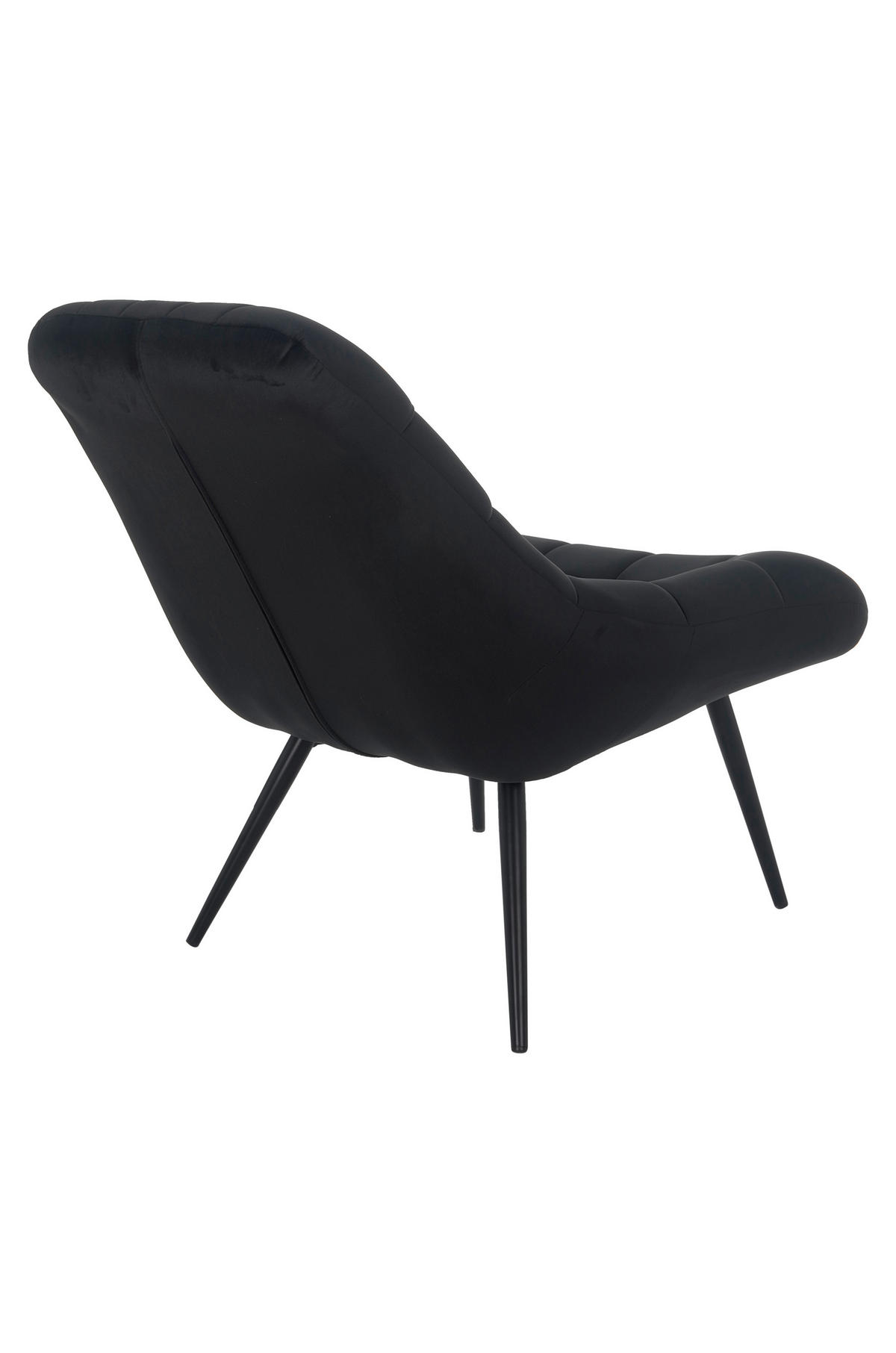 XXL-SESSEL Samt Schwarz    - Schwarz, MODERN, Textil/Metall (76/85,6/85,6cm) - Livetastic