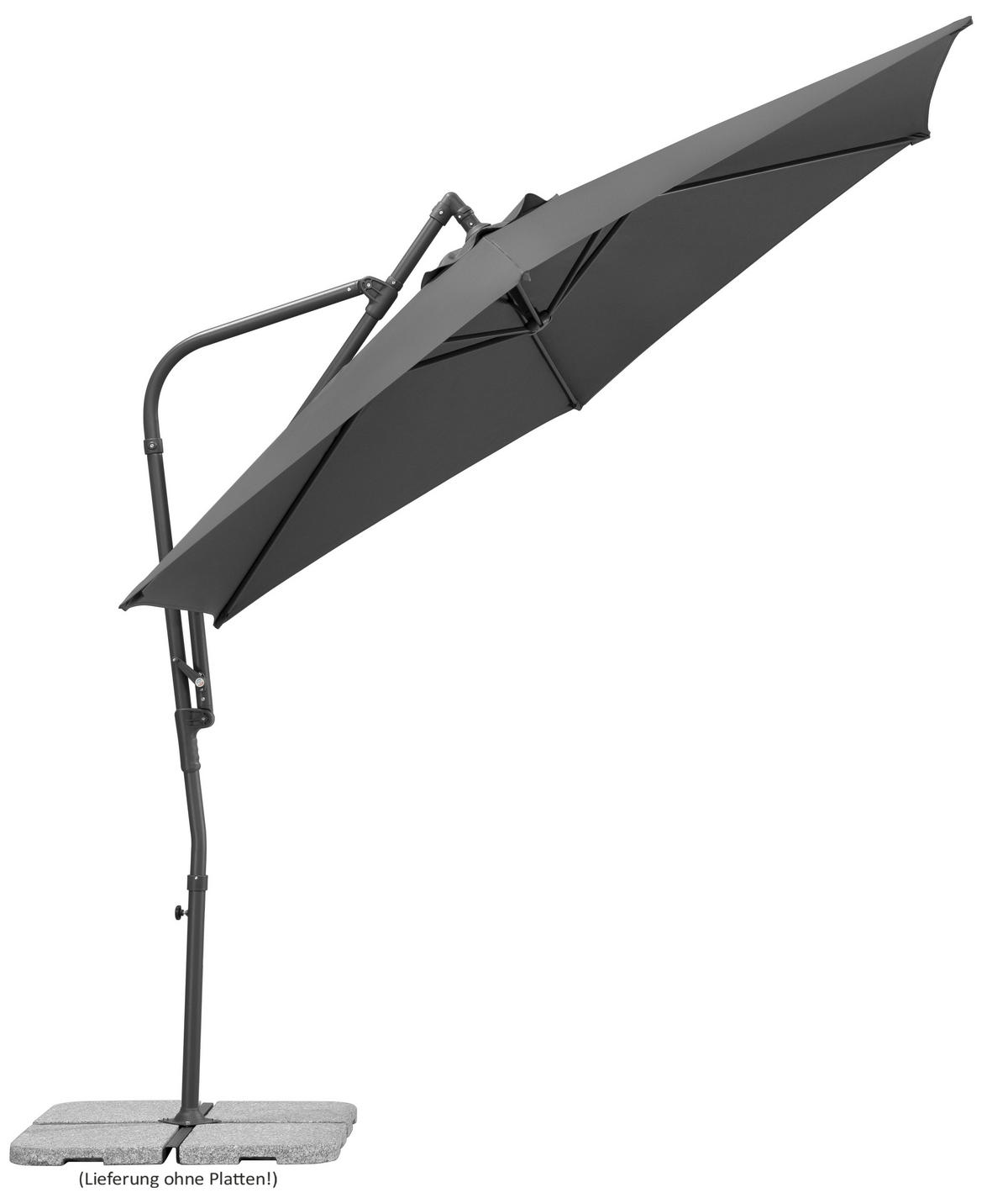 BOČNÍ SLUNEČNÍK 278/263/300 cm - antracitová, Basics, kov/textil (278/263/300cm)