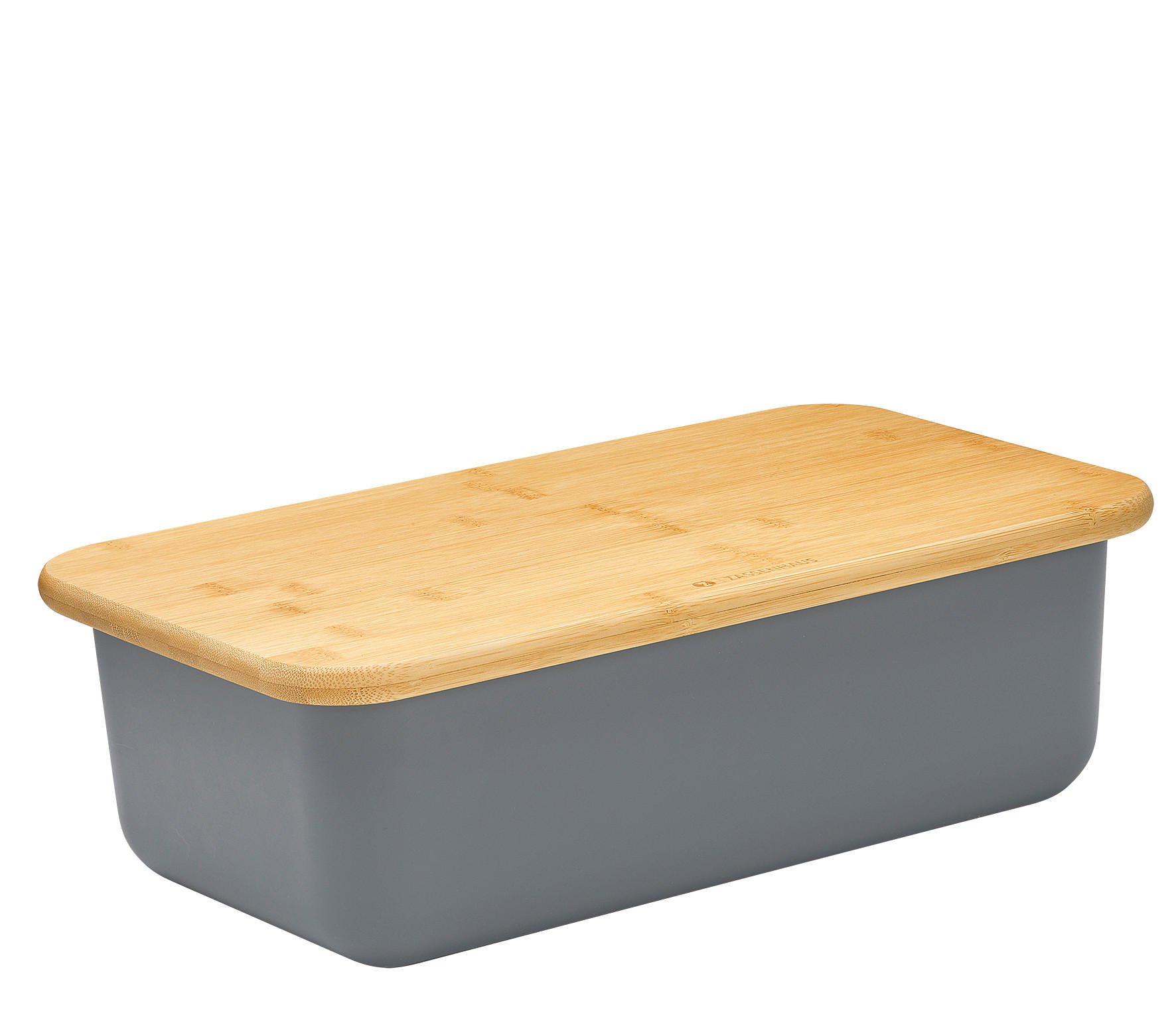 BROTKASTEN - Dunkelgrau/Naturfarben, Basics, Holz/Kunststoff (40/23/13,5cm) - Zassenhaus