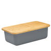 BROTKASTEN - Dunkelgrau/Naturfarben, Basics, Holz/Kunststoff (40/23/13,5cm) - Zassenhaus