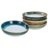 SCHÜSSELSET Cascade Bowls Mix 4-teilig  - Blau/Braun, Basics, Keramik (22,5/5cm) - Creatable