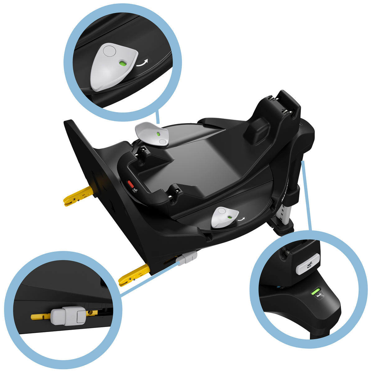 ISOFIX BAZA  FamilyFix 360 Pro  - crna, Basics, metal/plastika (39,1/87,6/65,4cm) - Maxi-Cosi