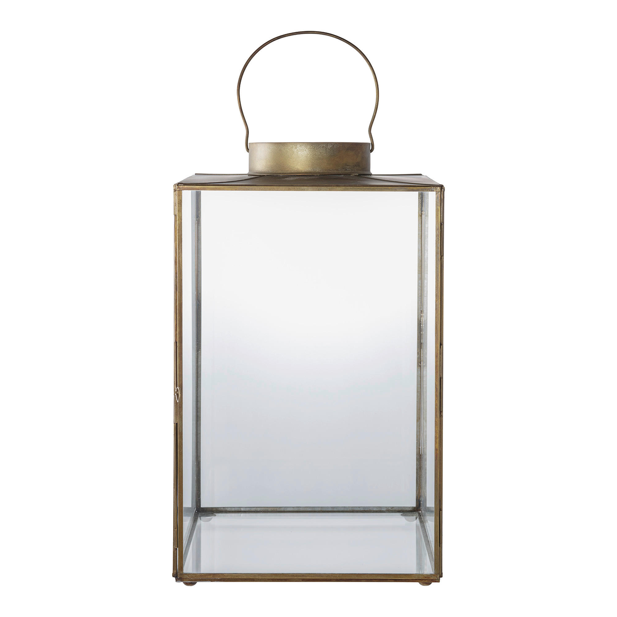 LATERNE  - Orange, Design, Glas/Metall (24.5/42/24.5cm)
