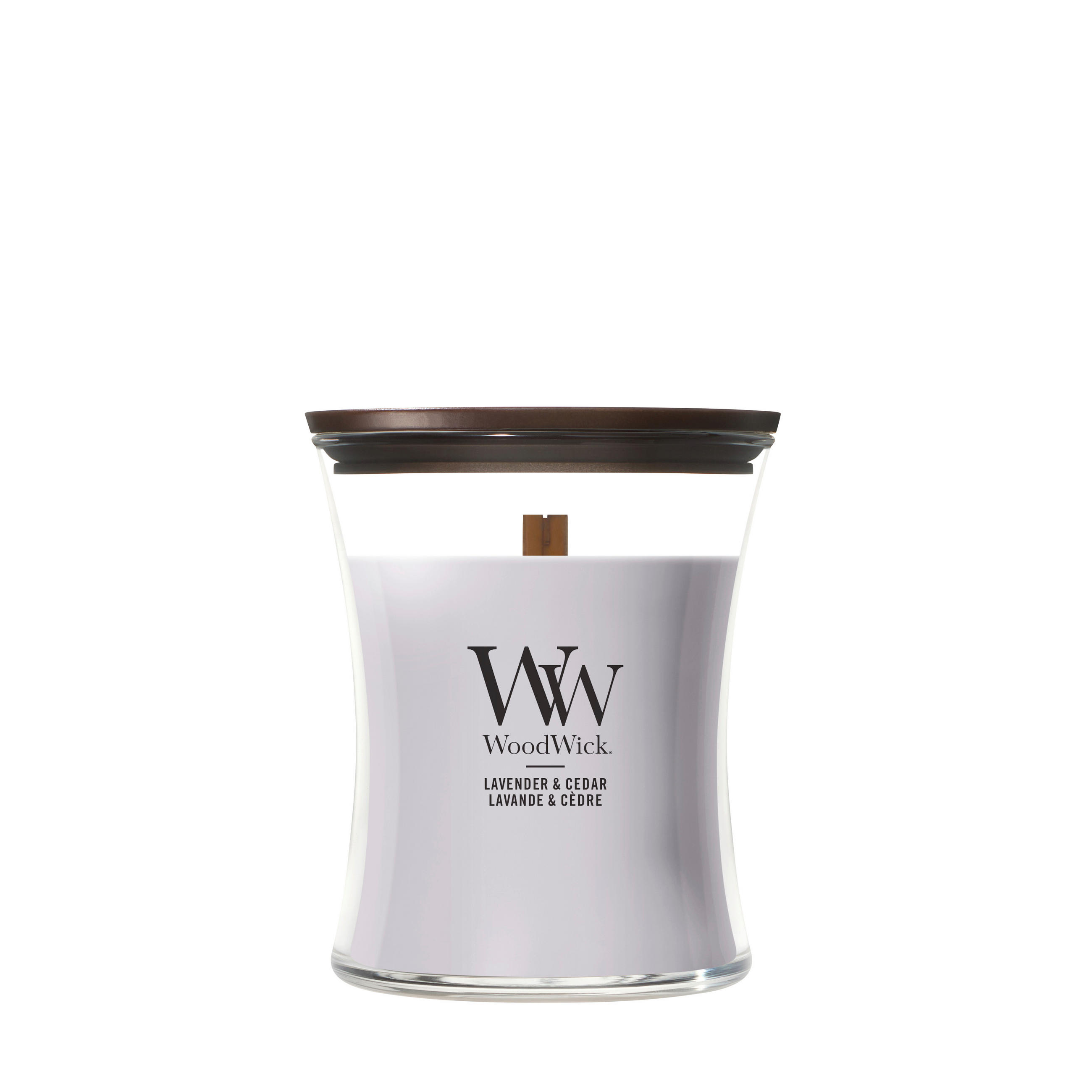 VONNÁ SVIEČKA  - svetlosivá, Basics, sklo (9.9/9.9/11.6cm) - WoodWick