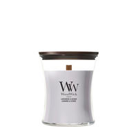 VONNÁ SVIEČKA  - svetlosivá, Basics, sklo (9.9/9.9/11.6cm) - WoodWick