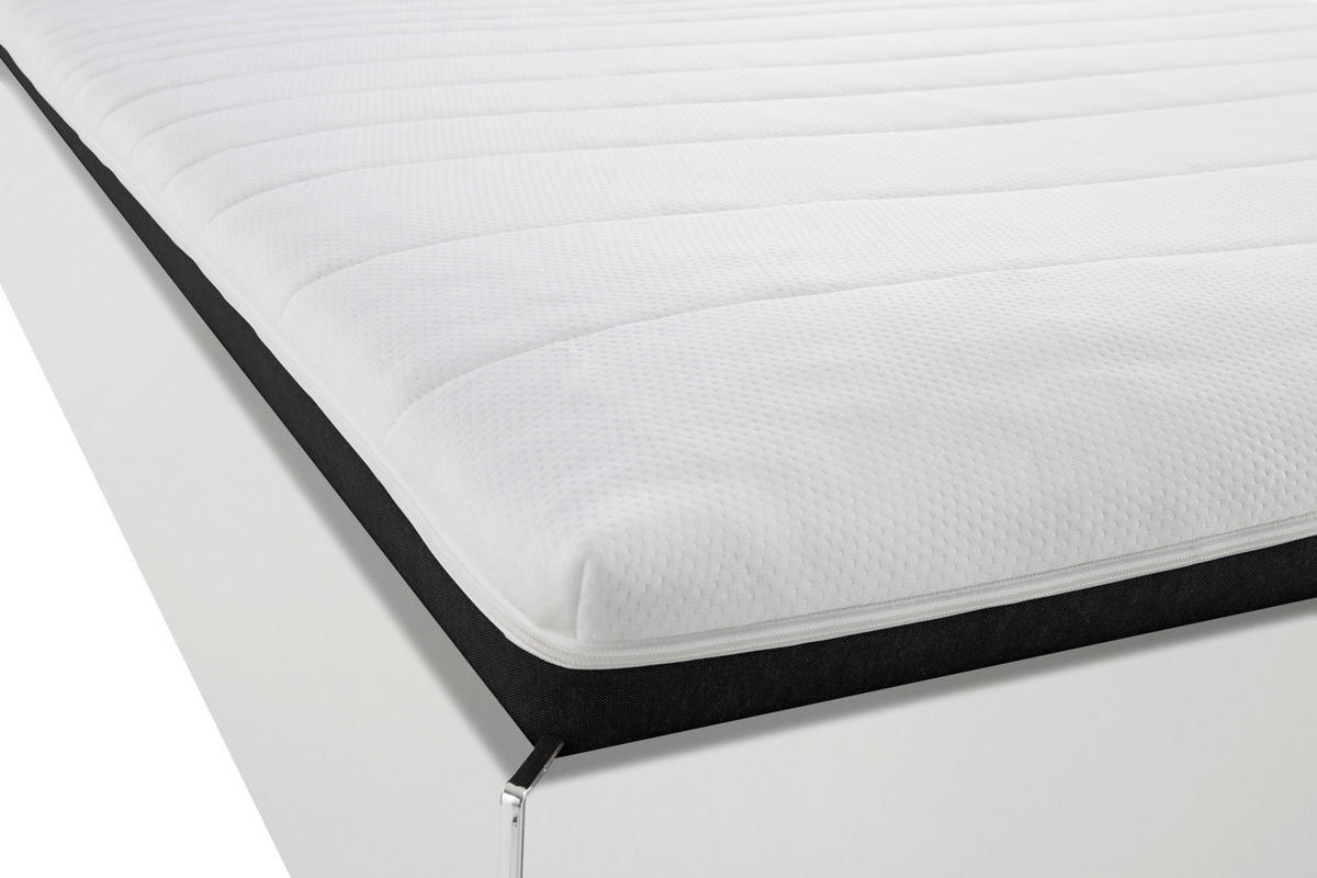 PAT FUTON 120/200 cm  in antracit, negru, alb   - alb/culoare crom, Konventionell, metal/textil (120/200cm) - Carryhome