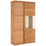 VITRINE Kernbuche furniert Buchefarben - Buchefarben/Schwarz, Design, Glas/Holz (115/206/43cm) - Venjakob