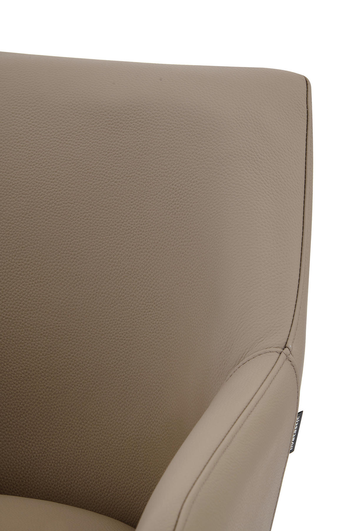STOLICA S NASLONOM ZA RUKE  crna, taupe  drvo, metal, koža      - crna/taupe, Moderno, koža/drvo (57,5/83,5/63cm) - Livetastic
