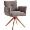 ARMLEHNSTUHL  in Webstoff  - Eichefarben/Braun, Design, Holz/Textil (63/63/82cm) - Novel