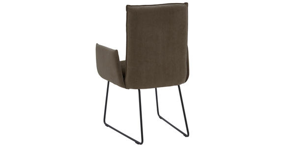 ARMLEHNSTUHL in Flachgewebe - Dunkelbraun/Schwarz, Design, Textil/Metall (59/93/59cm) - Dieter Knoll