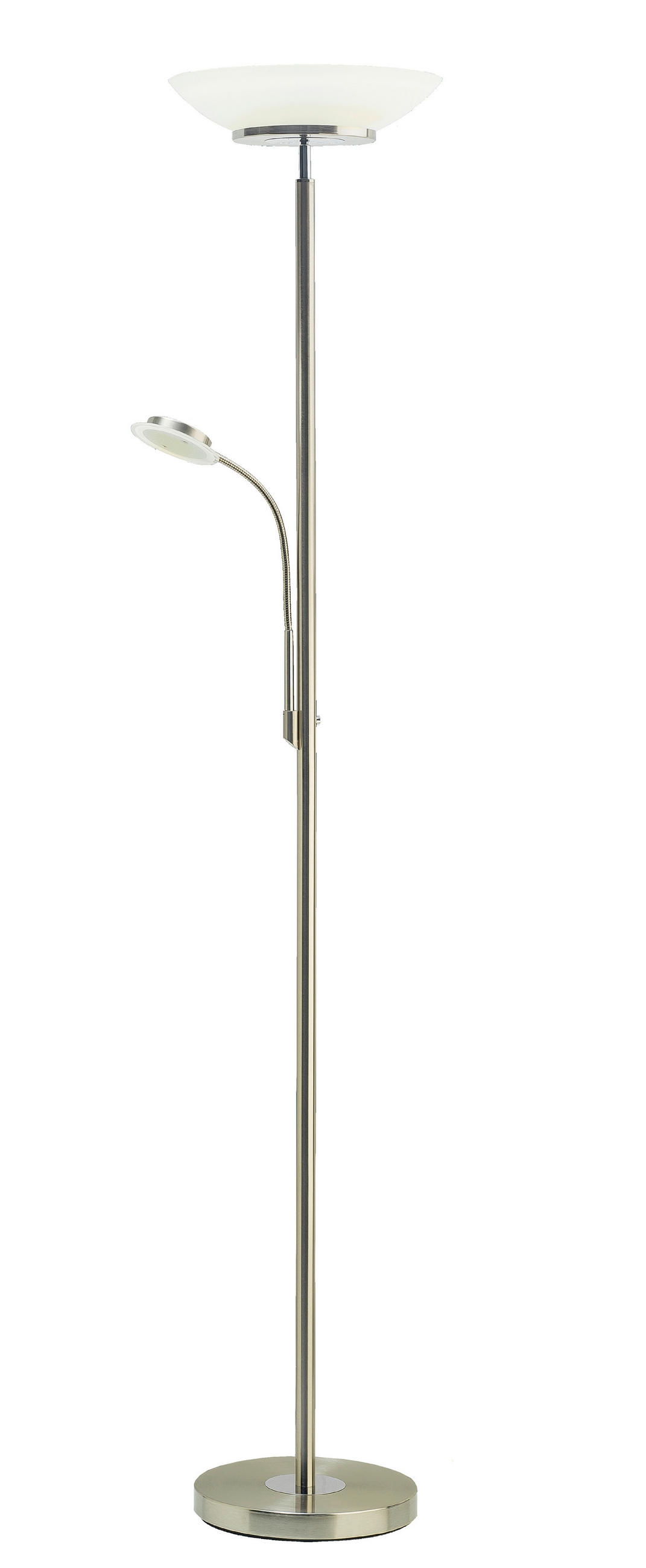 STOJACÍ LED SVÍTIDLO, 32/180 cm  - bílá/opál, Konvenční, kov/plast (32/180cm) - Novel