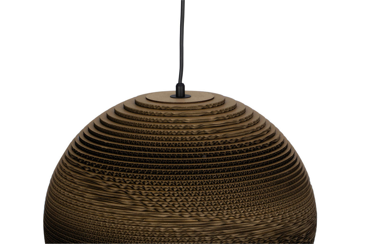 HÄNGELEUCHTE 40/150 cm  - Schwarz/Braun, Natur, Karton/Metall (40/150cm) - Marama