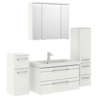 KOPALNICA  bela, bela, visoki sijaj  - barve kroma/bela, Konvencionalno, kamen/kovina (152cm) - Sadena