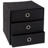 FALTBOX - Silberfarben/Schwarz, Design, Karton/Textil (32/32/31,5cm) - Carryhome
