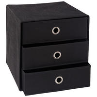 FALTBOX - Silberfarben/Schwarz, Design, Karton/Textil (32/32/31,5cm) - Carryhome