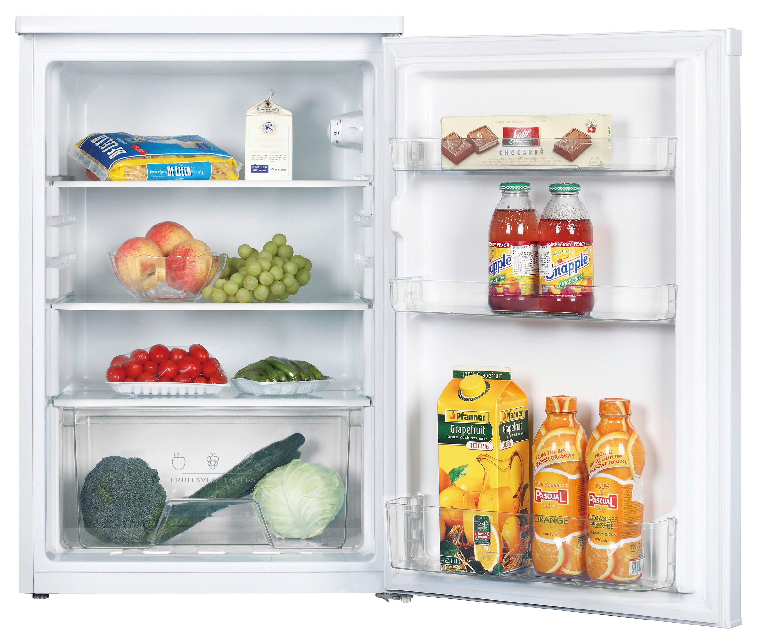 KÜHLSCHRANK 55,3/84,5/57,4 cm  - Weiß, Basics, Glas/Kunststoff (55,3/84,5/57,4cm) - Silva Schneider