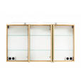 SPIEGELSCHRANK 120/64/20 cm - Eiche Wotan/Alufarben, Natur, Glas/Holzwerkstoff (120/64/20cm) - Xora