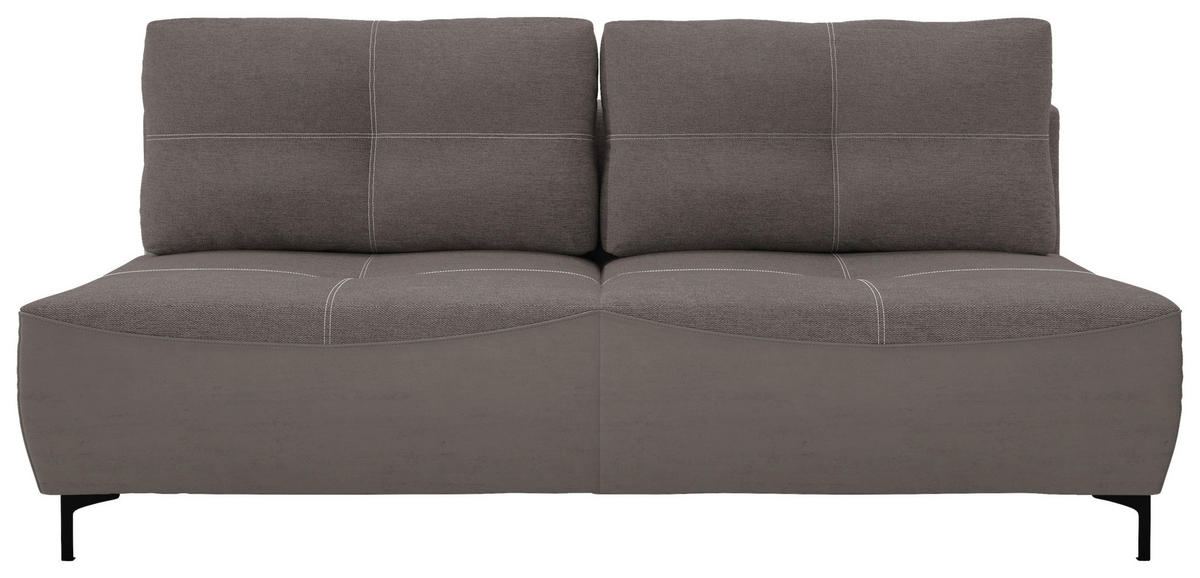 SCHLAFSOFA Struktur Dunkelbraun  - Dunkelbraun/Schwarz, Design, Textil/Metall (197/94/96cm) - MID.YOU