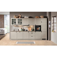 KÜCHENBLOCK IP4250 360 cm  in Braun, Hellgrau  - Hellgrau/Schwarz, Basics, Holzwerkstoff/Metall (360cm) - Impuls