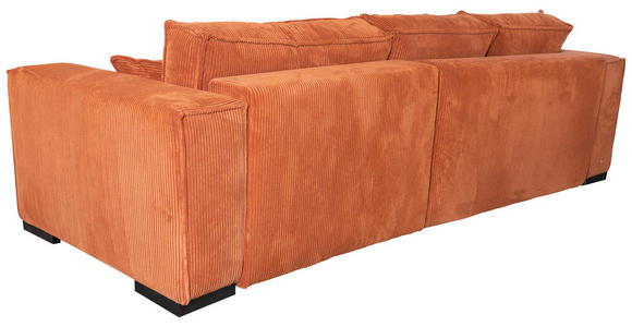 ECKSOFA in Cord Terracotta - Terracotta/Braun, KONVENTIONELL, Holz/Textil (230/190cm) - Carryhome