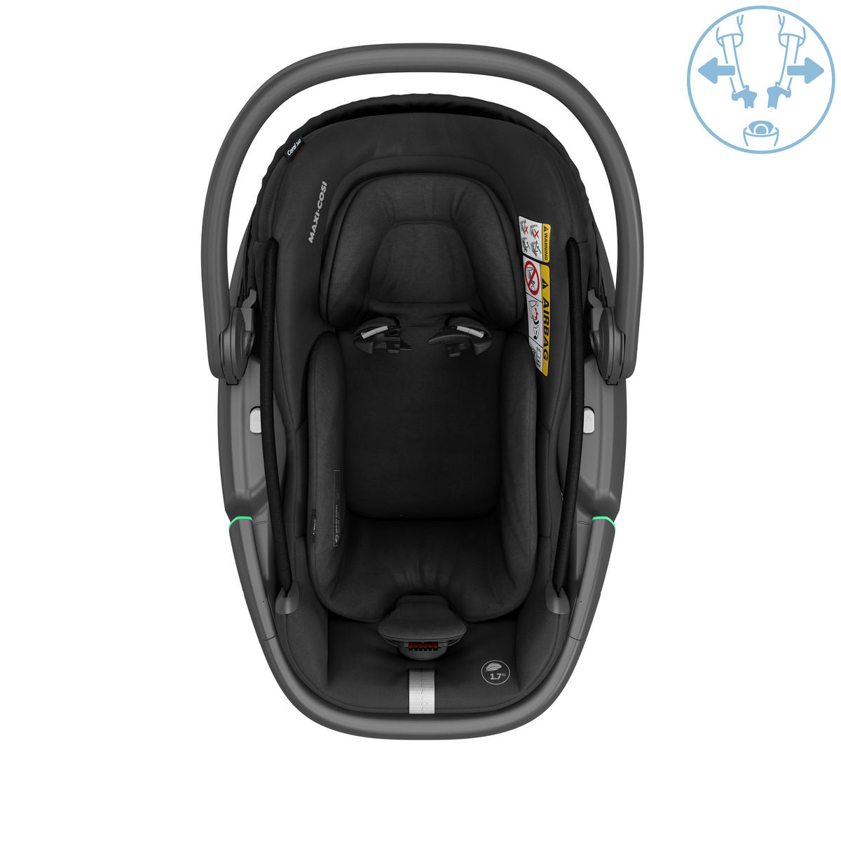 KINDERAUTOSITZ Coral 360  - Schwarz, Basics, Kunststoff/Textil (44/58/68cm) - Maxi-Cosi