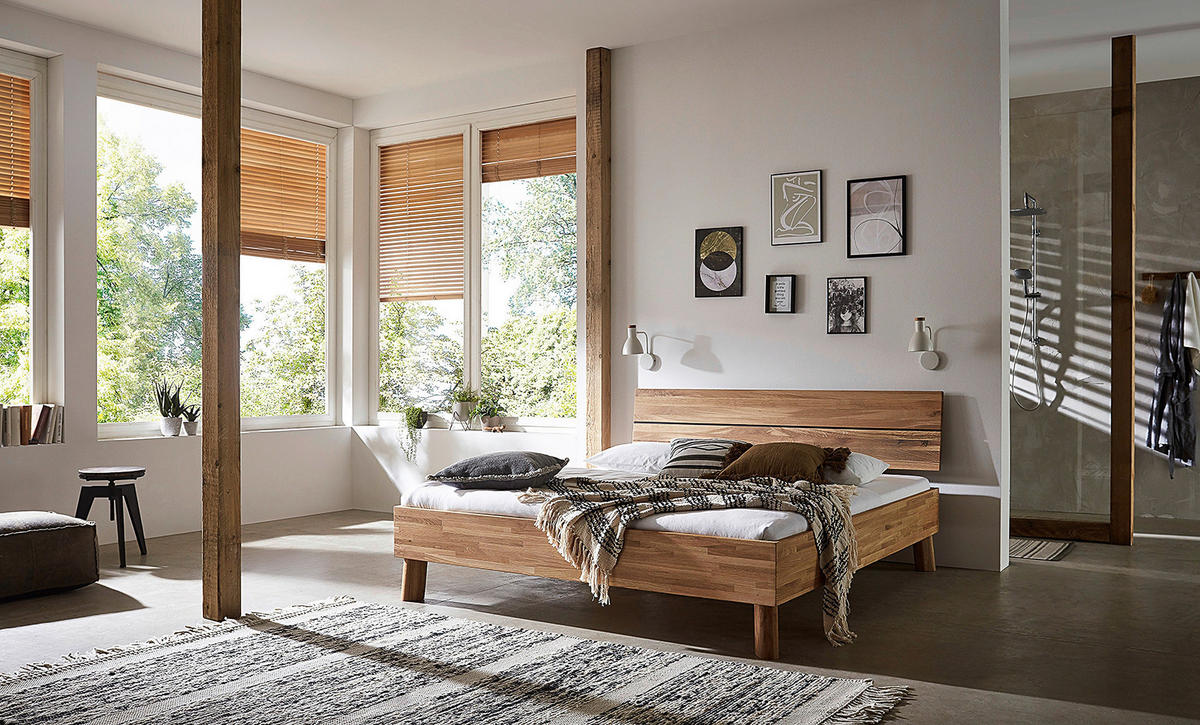 BETT 160/200 cm  in Naturfarben  - Naturfarben, MODERN, Holz (160/200cm) - MID.YOU