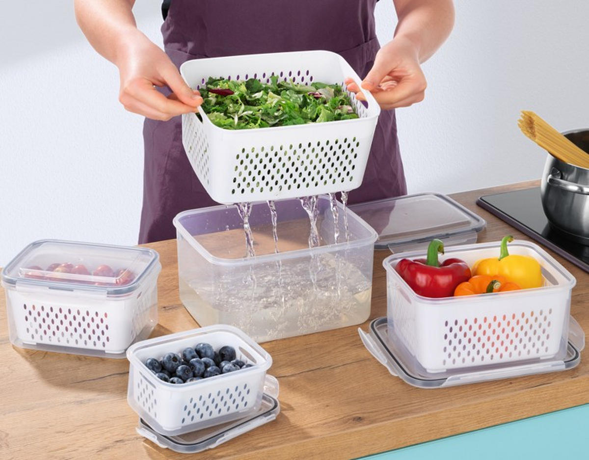 FRISCHHALTEDOSENSET GOURMETmaxx 12-teilig  - Transparent/Grau, Basics, Kunststoff (23,5/19/13cm)