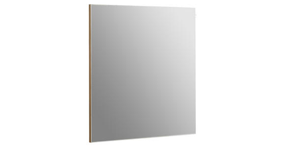 WANDSPIEGEL - Eichefarben, Trend, Glas/Holzwerkstoff (80/80/2cm) - Hom`in