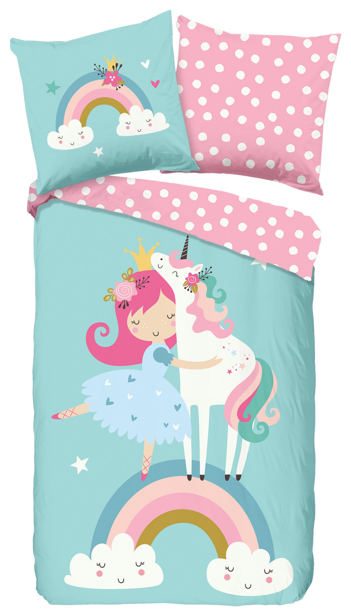 JUGENDBETTWÄSCHE Heaven Renforcé 135/200 cm  - Multicolor, Design, Textil (135/200cm)