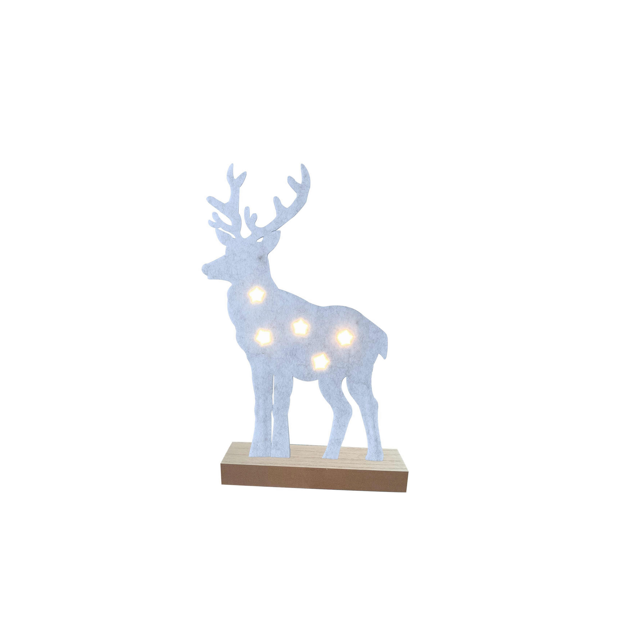 DEKORATIONSREN  - cremefärgad, Lifestyle, trämaterial/textil (26/42/6cm) - X-Mas