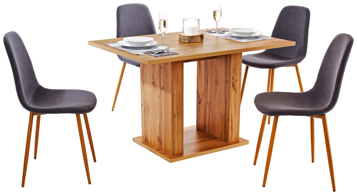 ESSTISCH rechteckig Eichefarben  - Eichefarben, MODERN, Holzwerkstoff (120/80/74cm) - home24