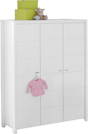 OTROŠKA OMARA ZA OBLAČILA  Julija  135/188/55 cm          - bela/barve aluminija, Trend, kovina/leseni material (135/188/55cm) - My Baby Lou