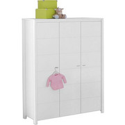 GARDEROBNA OMARA ZA DOJENČKE, bela - aluminij/bela, Trend, kovina/leseni material (135/188/55cm) - My Baby Lou