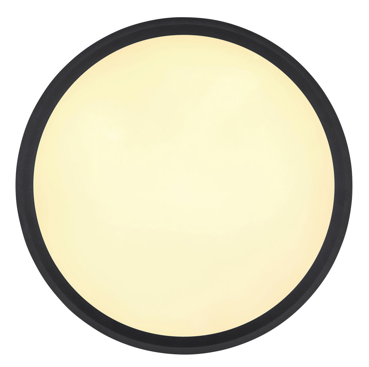 LED-DECKENLEUCHTE 39 W  40/5 cm    - Opal/Schwarz, Design, Kunststoff/Metall (40/5cm) - Globo