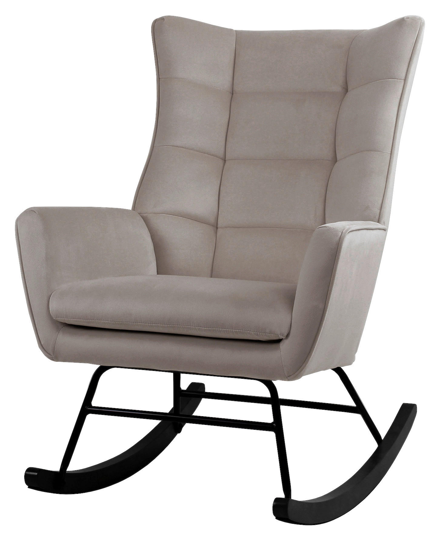 GUNGSTOL i taupe  - taupe, Design, metall/trä (68/97/88cm) - Kayoom