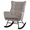 GUNGSTOL i taupe  - taupe, Design, metall/trä (68/97/88cm) - Kayoom